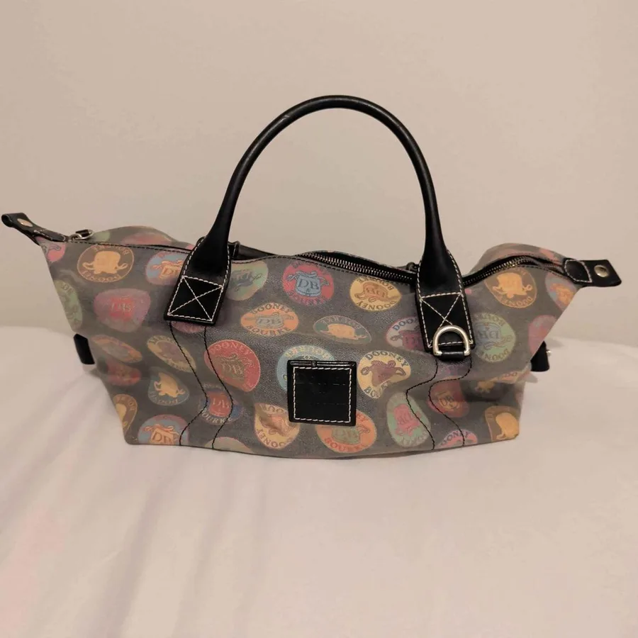 Dooney & Bourke Medallion Print Canvas/Leather Large Satchel