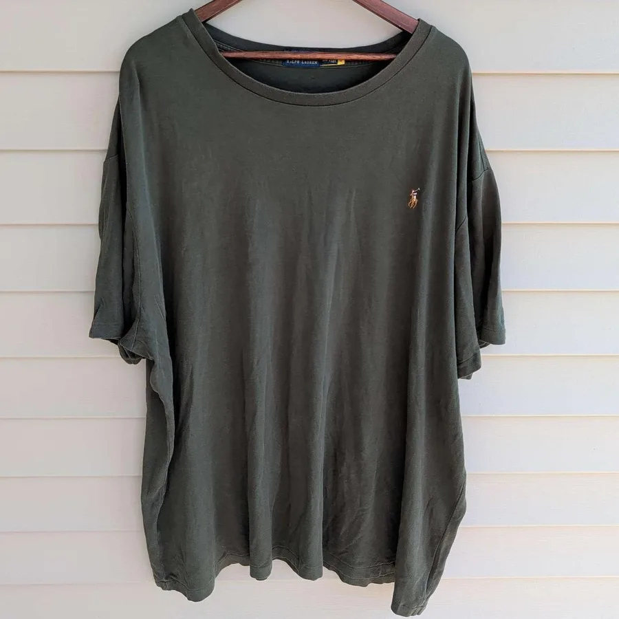 Polo Ralph Lauren T-Shirt Mens 3XB Olive Green Short Sleeve Pony Logo Cotton