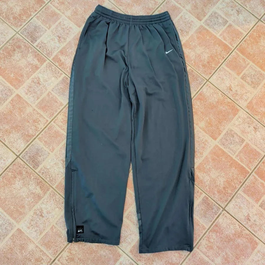 Nike Track Pants Mens Large Grey Relaxed Fit Zipper Cuffs Athletic