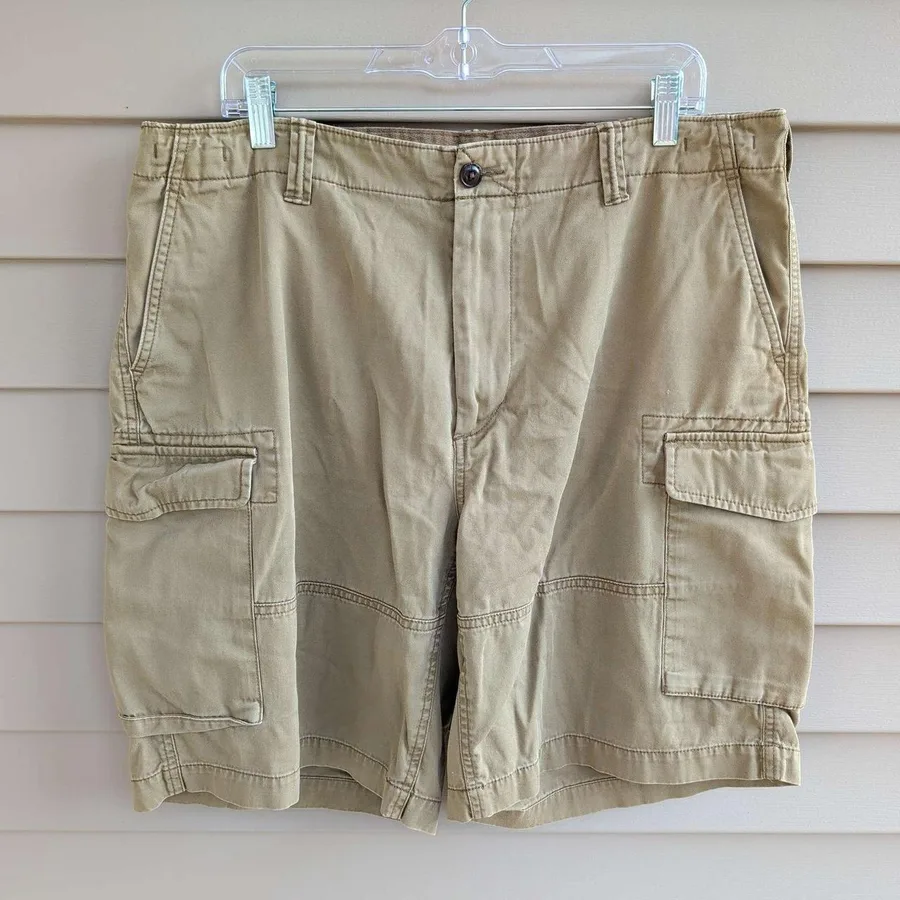 Polo Ralph Lauren Cargo Shorts Mens 36 Tan Khaki Relaxed Fit Cotton Utility