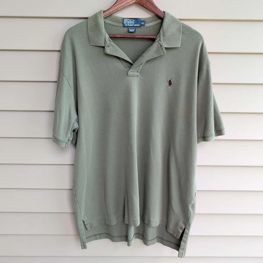 Polo by Ralph Lauren Mens XL Green Cotton Pique Polo Shirt Short Sleeve