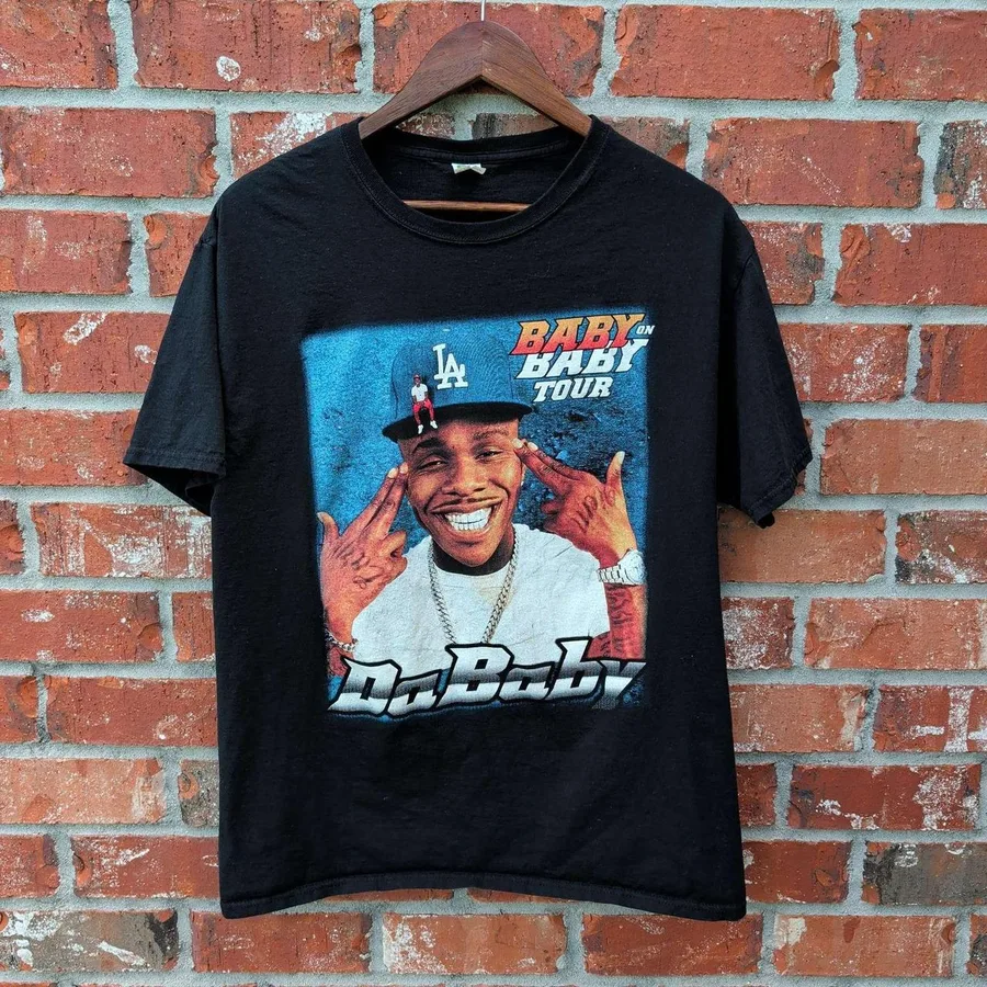 DaBaby T-Shirt Mens Medium Black Baby on Baby Tour 2019 Rap Tee