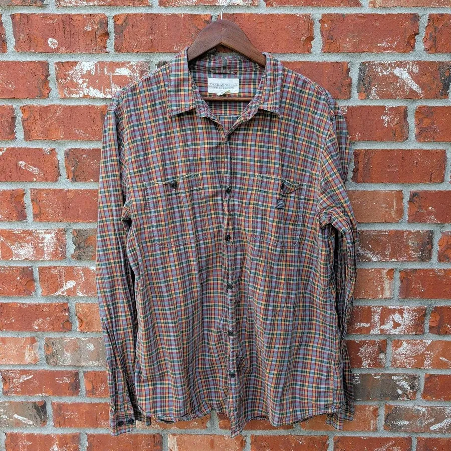 Denim & Supply Ralph Lauren Shirt Mens XXL Multi Plaid Button Down Long Sleeve