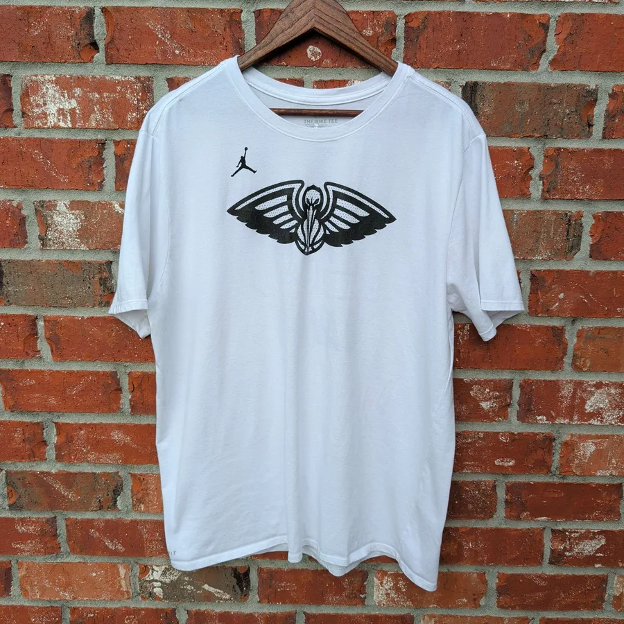 Nike Jordan Pelicans Anthony Davis Tee Mens XXL White NBA Jumpman Graphic