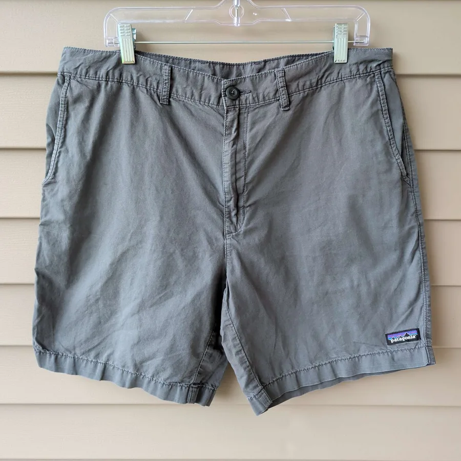 Patagonia Organic Cotton Shorts Mens 35 Gray Chino Casual Vintage