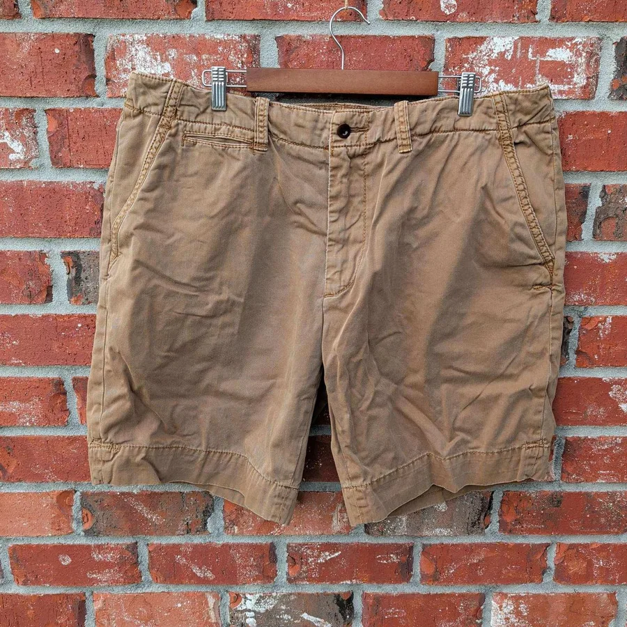 Polo Ralph Lauren Chino Shorts Mens 40 Brown Cotton Twill Classic Fit Pony Logo