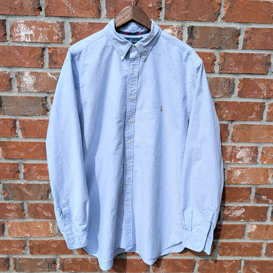 Polo Ralph Lauren Oxford Shirt Mens XLT Blue Classic Fit Button Down