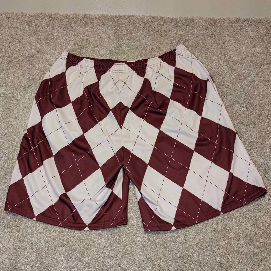 Loudmouth Texas A&M Aggies Shorts Mens XL Maroon White Argyle Athletic NCAA NEW