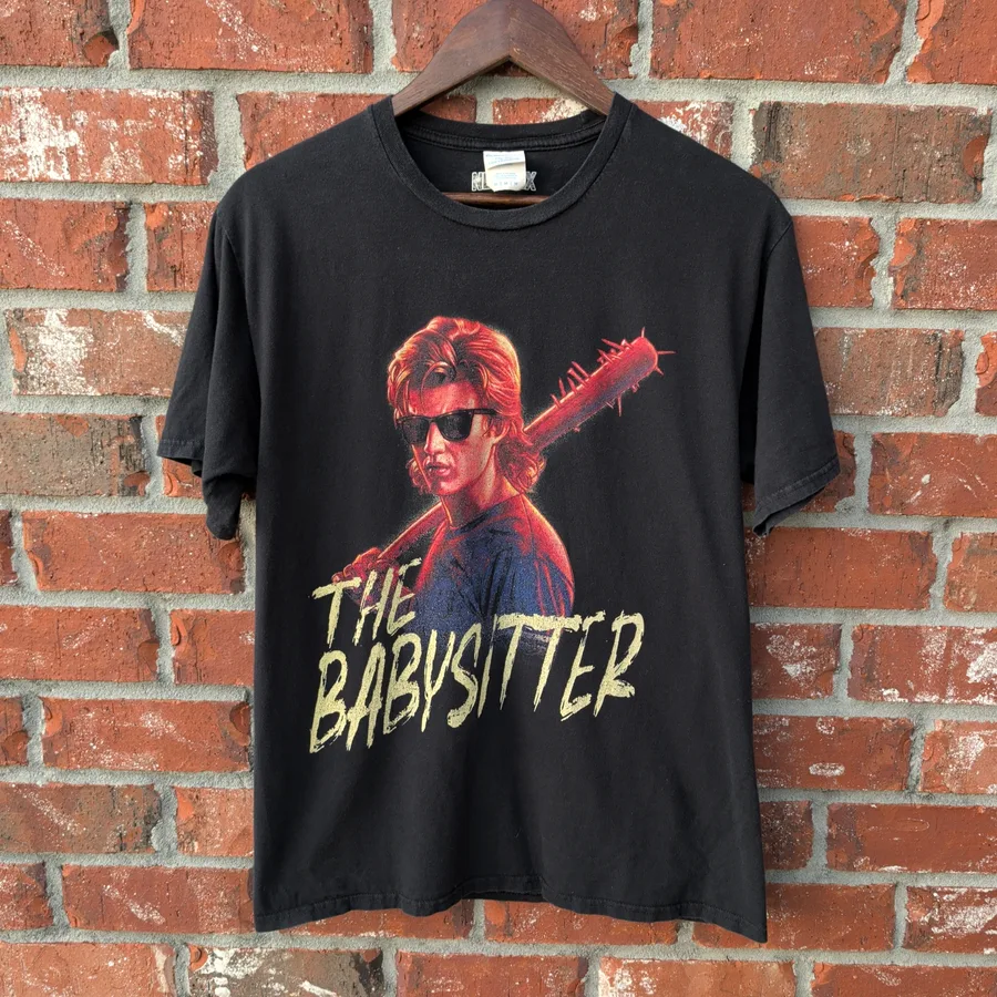 The Babysitter Netflix Movie T-Shirt Mens M Black Graphic Tee 80s Horror