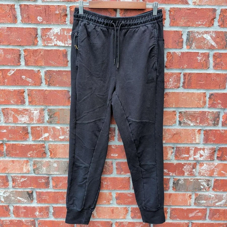 Reebok Jogger Sweatpants Men Small Black Paneled Athletic Training Pants