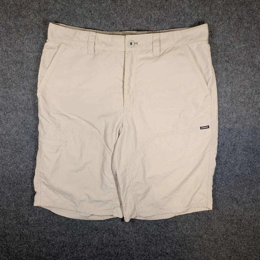 Patagonia Gi III Hiking Shorts Mens Large L Stone Beige Nylon 11in Inseam