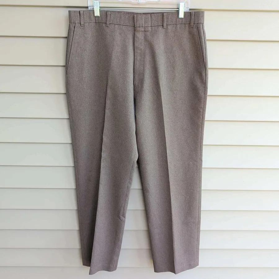 Levi's Action Slacks Mens 39x30 Brown Vintage Straight Leg Dress Pants USA Made