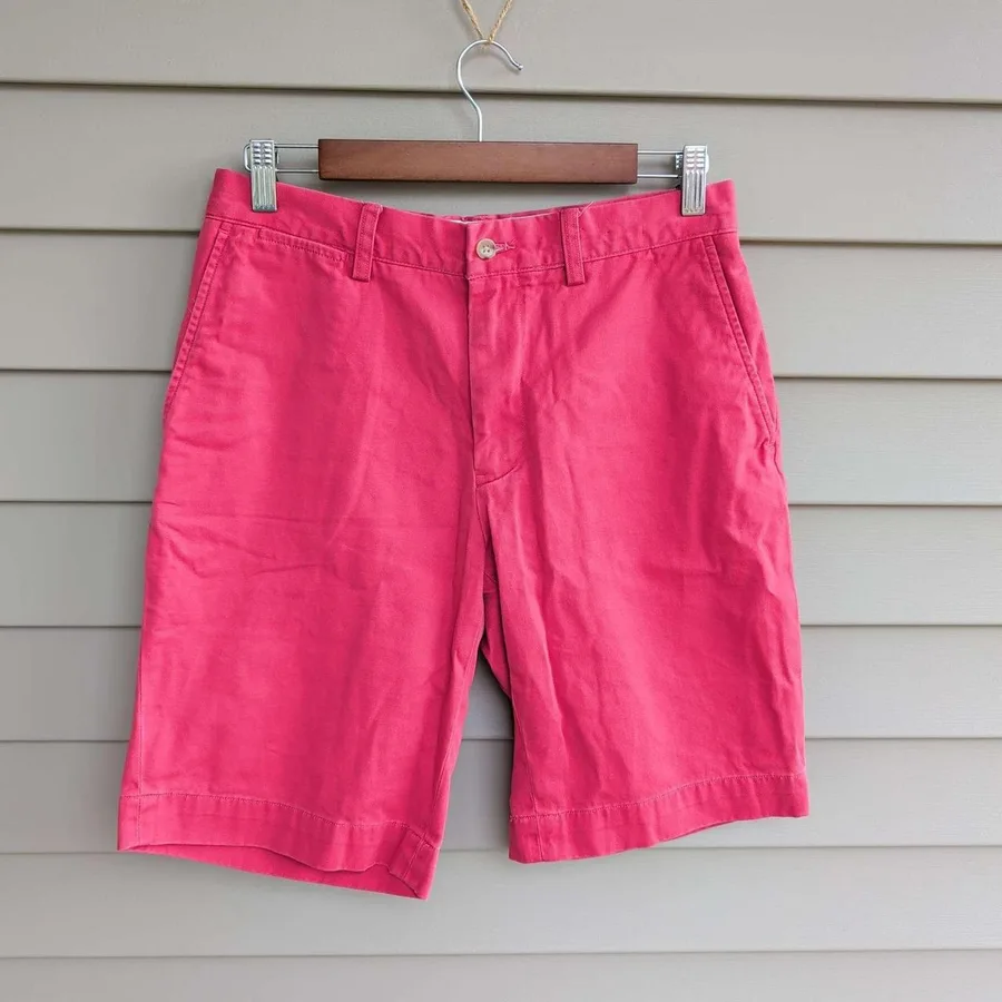 Polo Ralph Lauren Chino Shorts Mens 30 Pink Cotton Classic Fit 10in Inseam