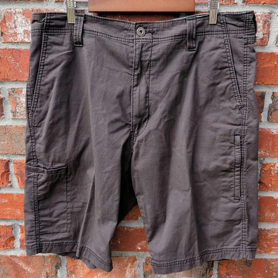 Denizen from Levis Cargo Shorts Mens 38 Brown Cotton Blend Utility Casual