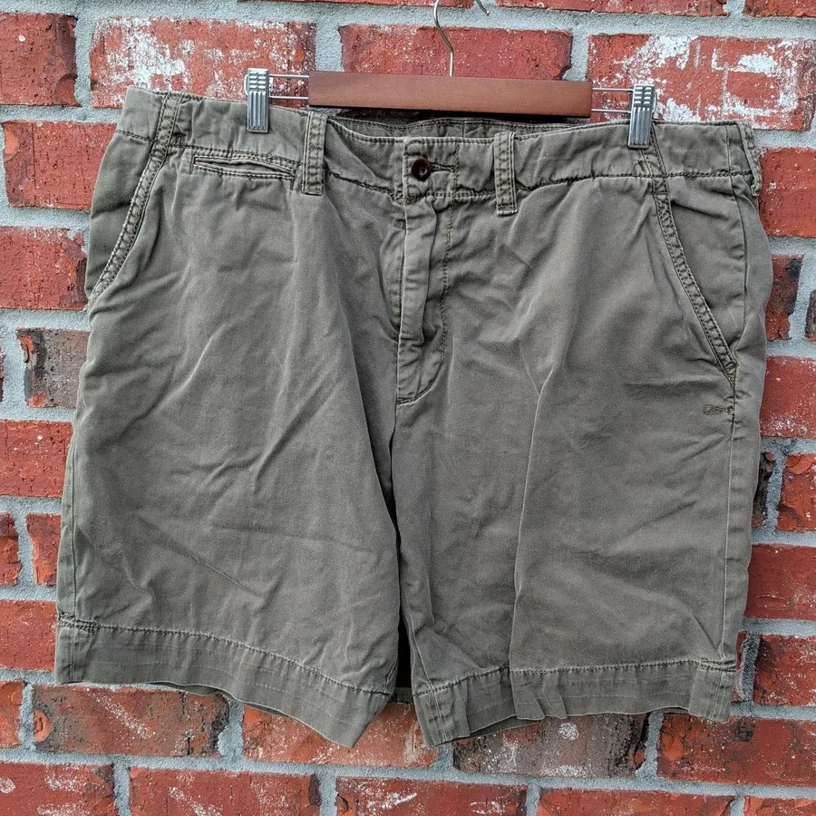 Polo Ralph Lauren Chino Shorts Mens 40 Olive Green Cotton Flat Front 9.5 Inseam
