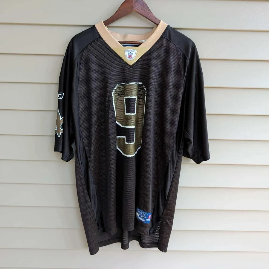 Reebok Drew Brees New Orleans Saints Jersey Mens XL Black NFL Onfield 9