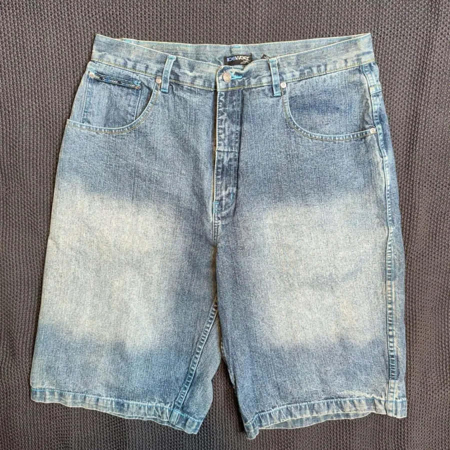 Icewear by Ice T Denim Shorts Men 38 Blue Baggy Y2K Skate Hip Hop IW4361