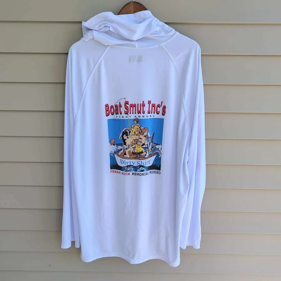 A4 Sun Hoodie Men 3XL White Boat Smut Freak Nick Memorial Rodeo Graphic