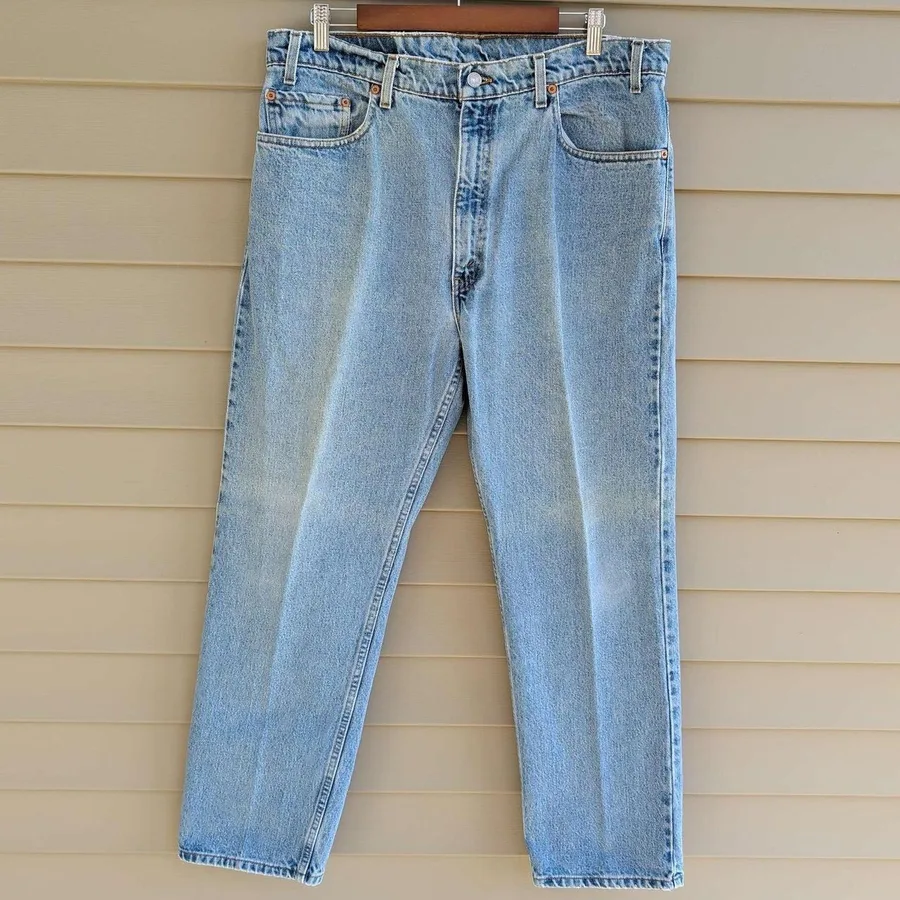Levi's 505 Jeans Mens 36x30 Light Wash Regular Fit Straight Leg Vintage 1998