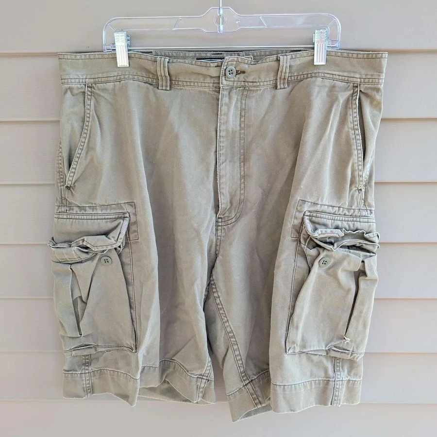 Polo Ralph Lauren Gellar Fatigue Chino Cotton Cargo Shorts RL Badge 38 Olive