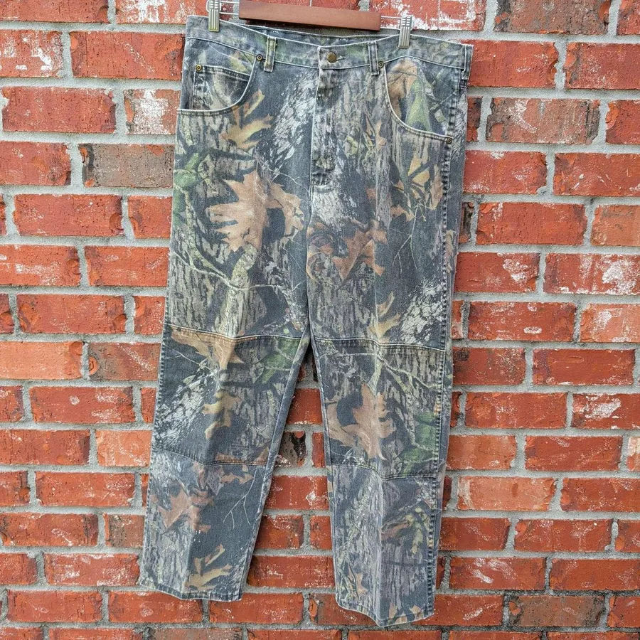 Wrangler Hero Camo Jeans Mens 36x30 Woodland Tree Camouflage Straight Leg Pants