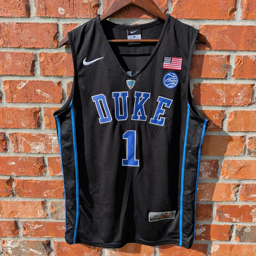 Nike Elite Duke Blue Devils Zion Williamson Jersey Mens M Black #1