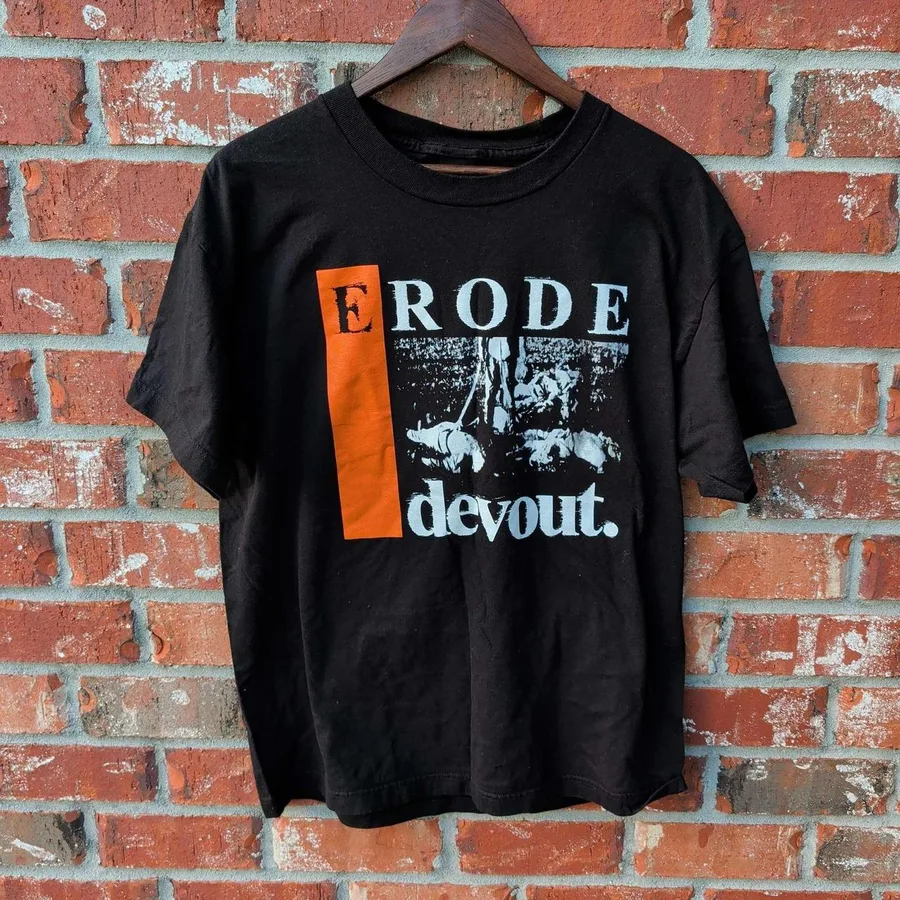 Hanes Erode Devout Band T-Shirt Mens Large Black Graphic Tee Hardcore Metalcore