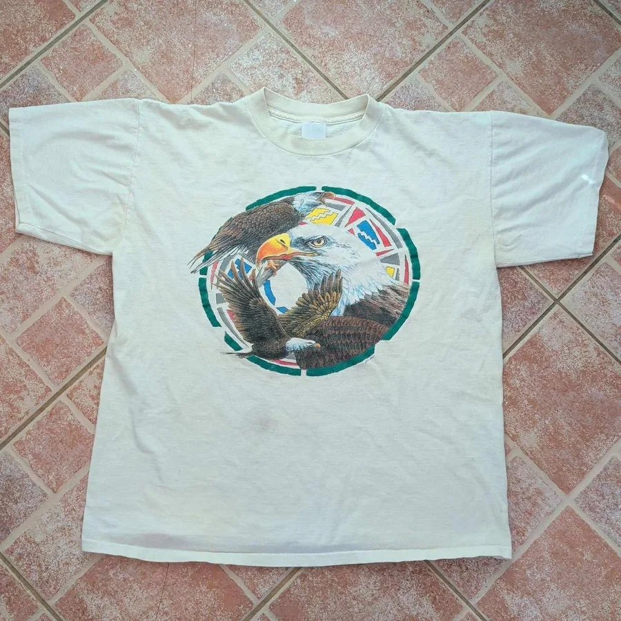 Vintage Eagle Graphic T-Shirt Mens XL John Harris Southwestern 90s Tee