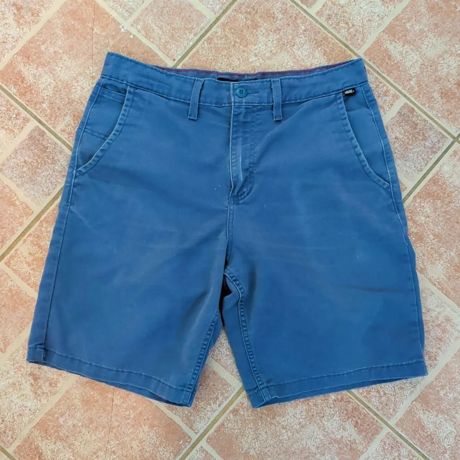 Vans Authentic Chino Shorts Mens 32 Blue Relaxed Fit