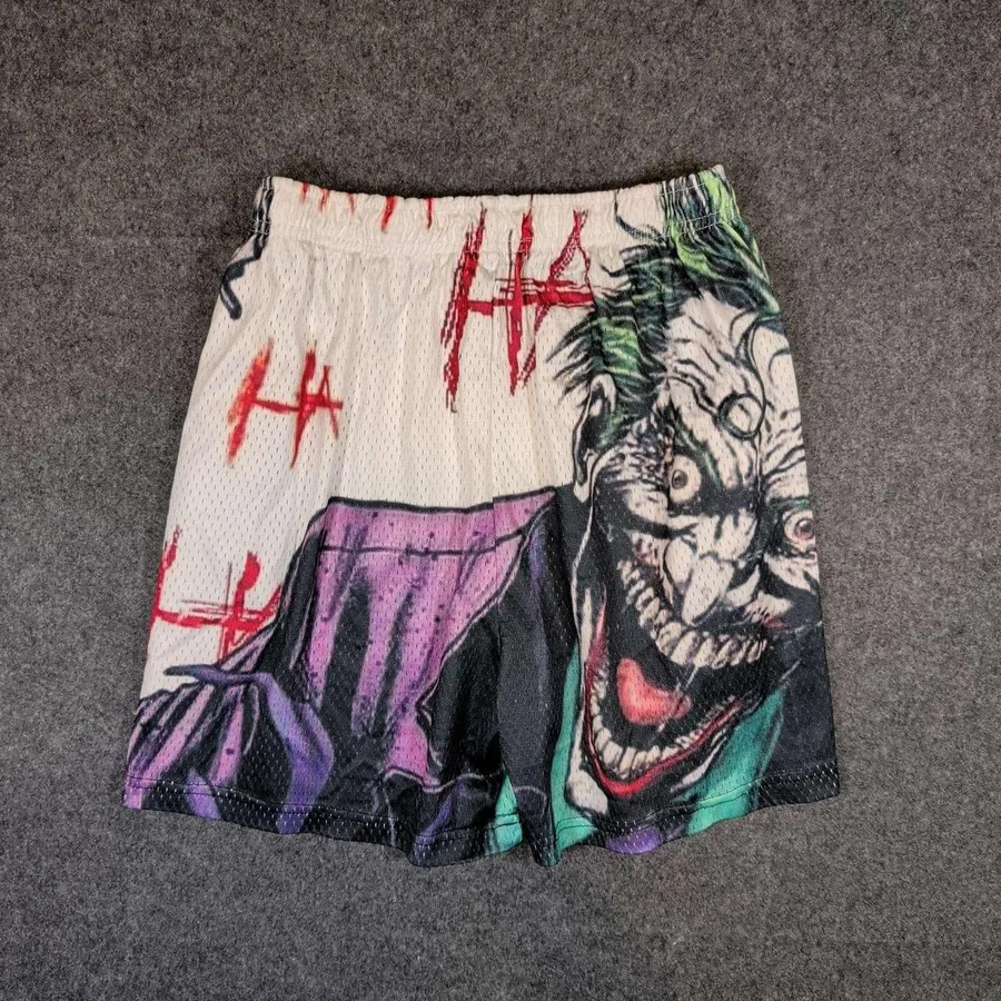 Unbranded Joker Mesh Athletic Shorts Mens Small White All Over Print DC Comics