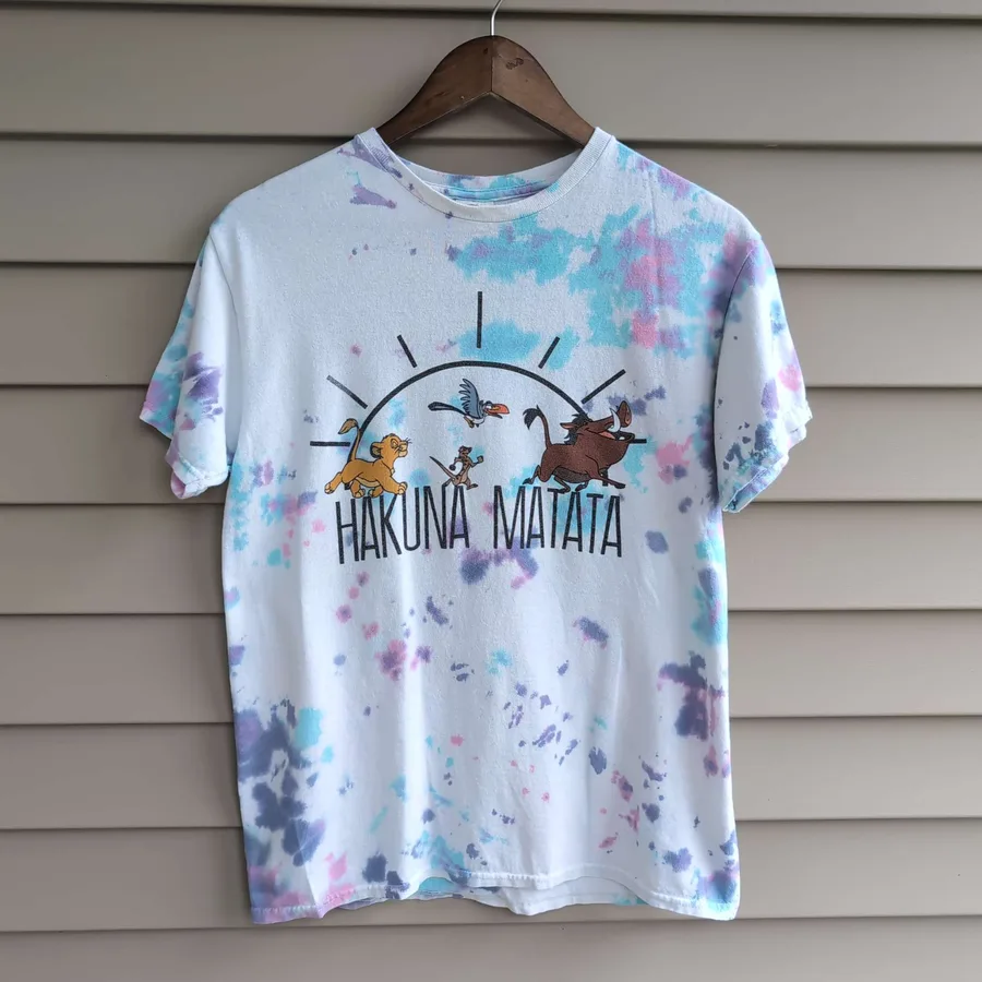 Disney Lion King Hakuna Matata Tie Dye Tee Mens M Pastel Graphic Shirt