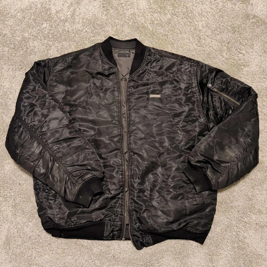 Southpole Bomber Jacket Mens XXL Black Streetwear Utility Puffy
