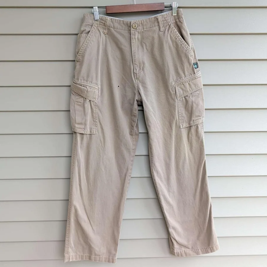 Volcom Cargo Pants Mens 32 Tan Stone Scout Relaxed Fit Skate Workwear Khaki