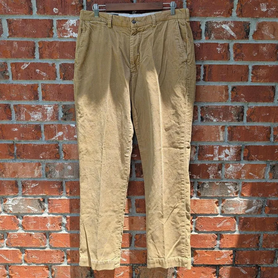 Polo Ralph Lauren Corduroy Pants Mens 34x32 Tan Prospect Pant Straight Leg