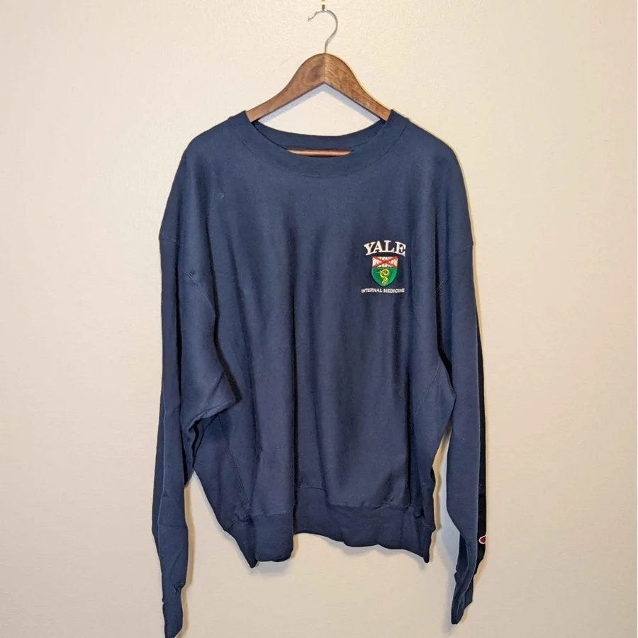 Champion Reverse Weave Sweatshirt Mens XXL Yale Internal Medicine Embroidered
