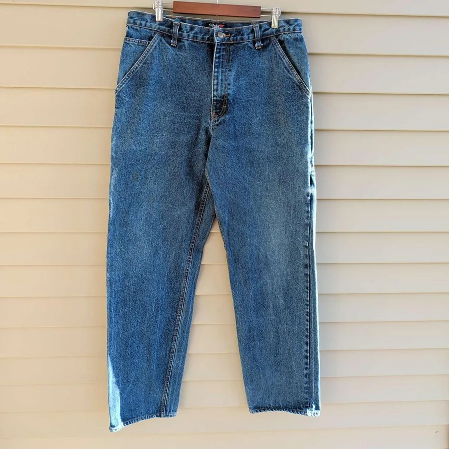 Walls FR Carpenter Jeans Mens 36x35 Blue Flame Resistant Workwear Denim Pants