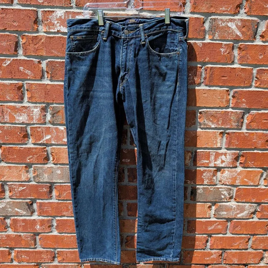 Polo Ralph Lauren Jeans Mens 33x32 Dark Wash Straight Leg Cotton Denim