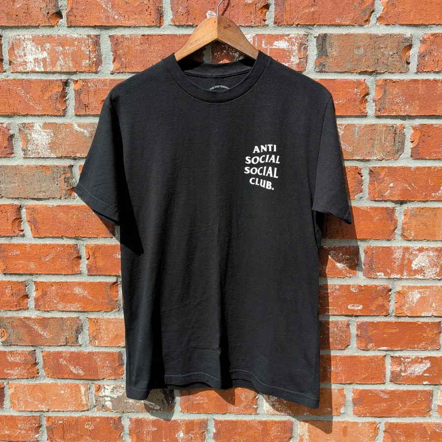 Anti Social Social Club T-Shirt Mens M Black Logo Streetwear Tee