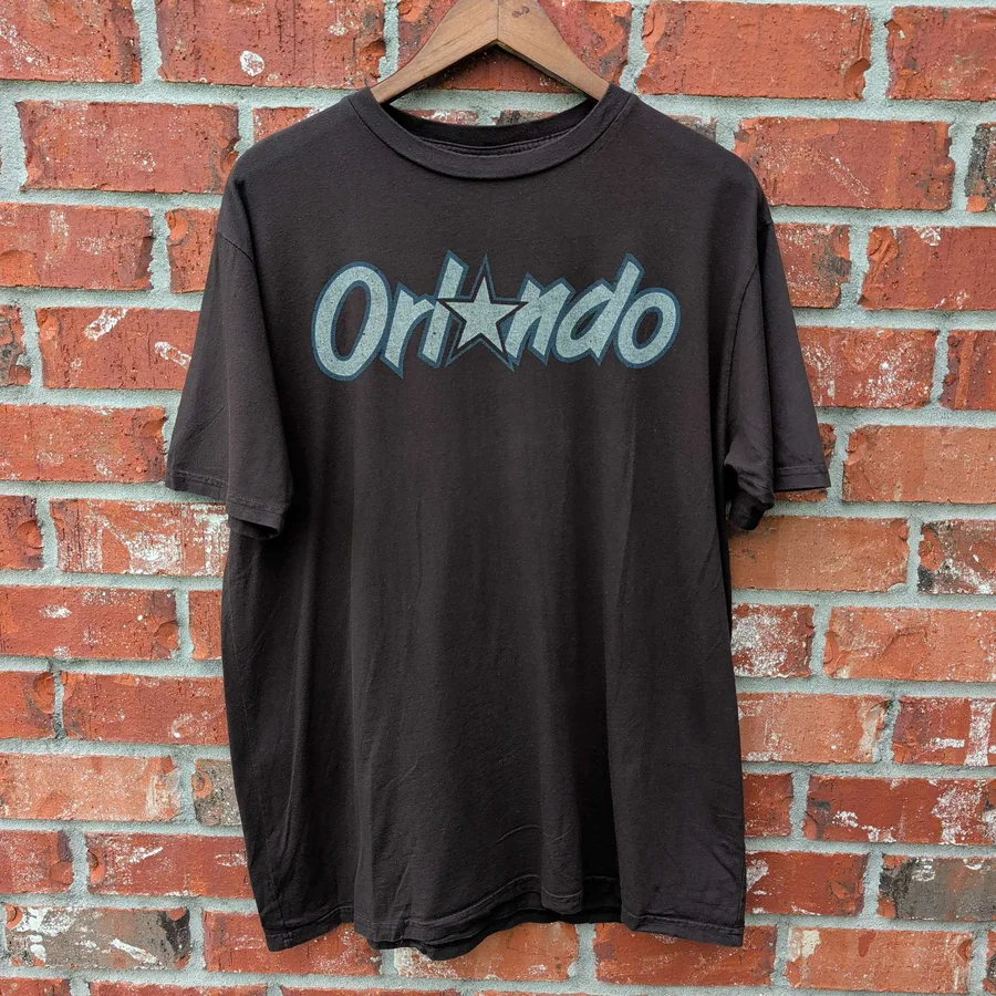 Junk Food Clothing Orlando Graphic Tee Mens XL Faded Black Star Print