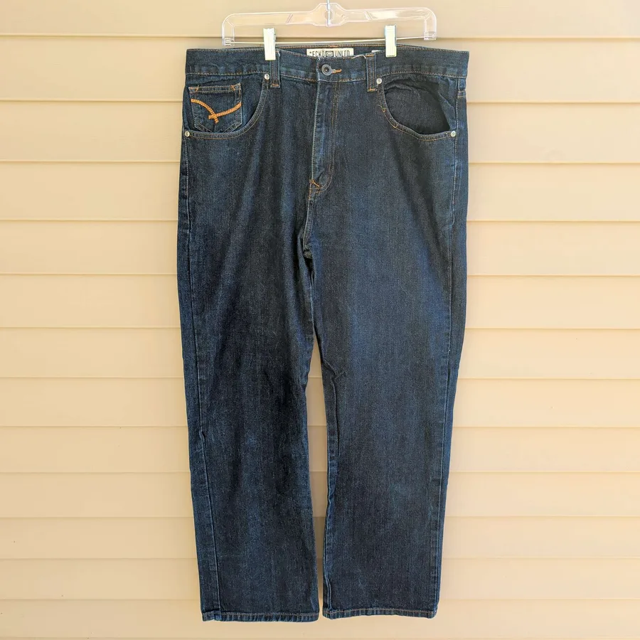 Ecko Unltd Hang Em High Jeans Mens W36 Blue Relaxed Fit Denim Y2K