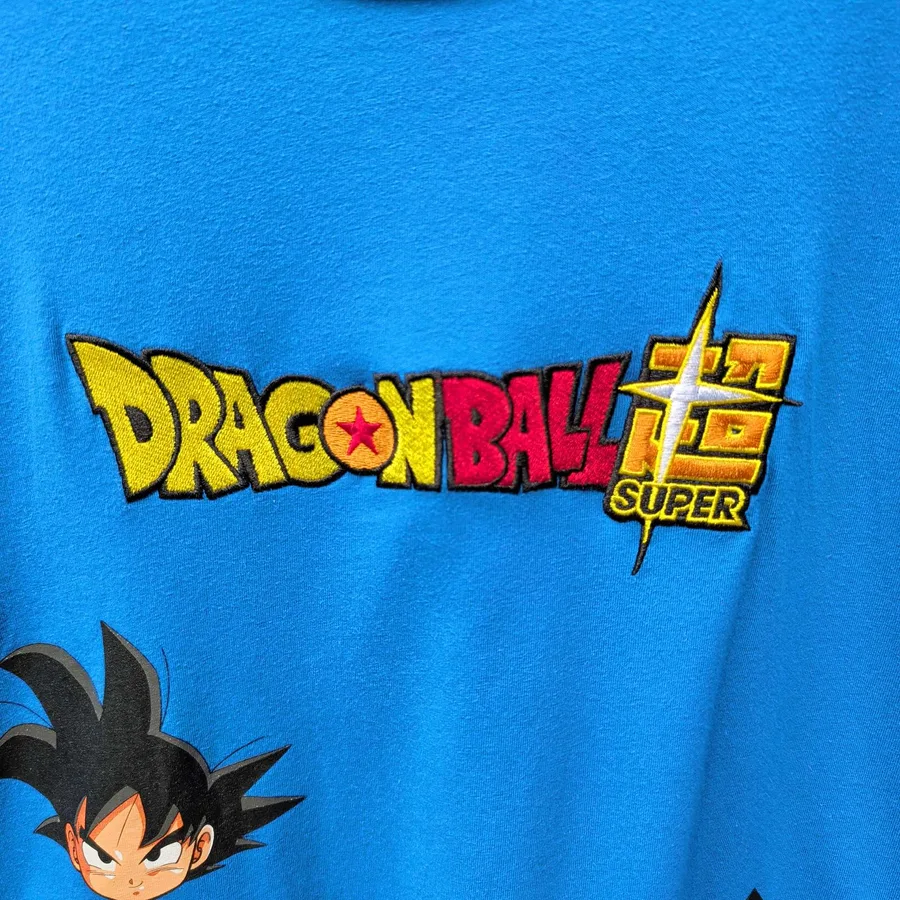 Dragon Ball Super Graphic T-Shirt Mens L Blue Goku Vegeta Piccolo Anime Tee