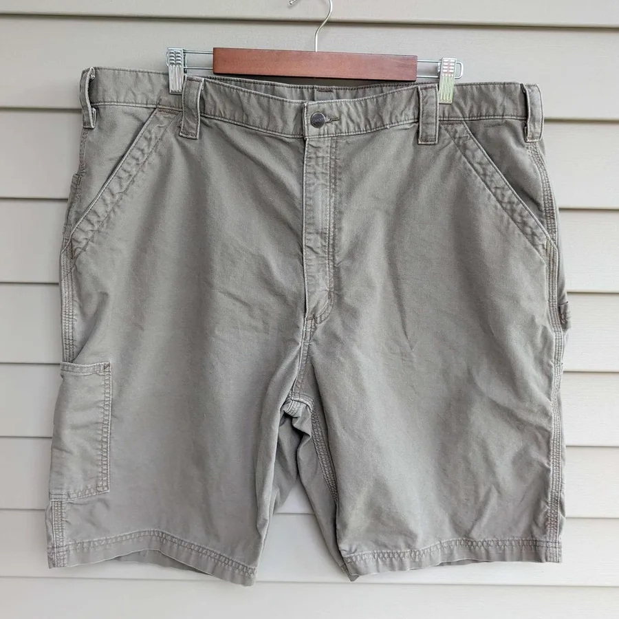 Carhartt Carpenter Shorts Mens 42 Brown B147 LBR Canvas Utility Workwear