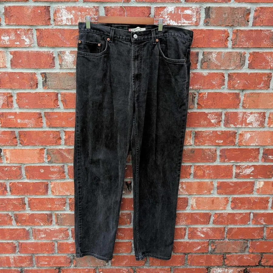Levi's 550 Relaxed Fit Jeans Mens 38x34 Black Tapered Leg Denim