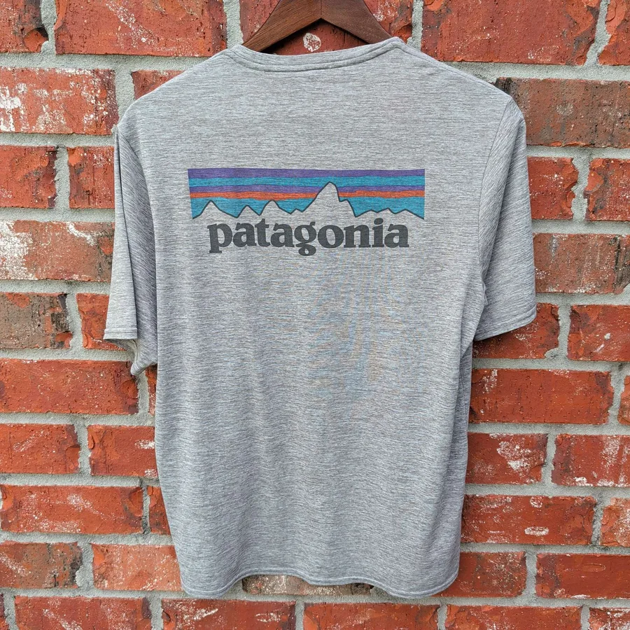 Patagonia Capilene Cool Daily Shirt Mens S Gray P6 Logo Short Sleeve Tee