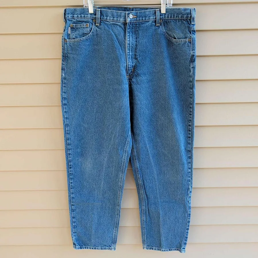 Carhartt B17 DST Relaxed Fit Jeans Mens 40x31 Blue Medium Wash Straight Leg