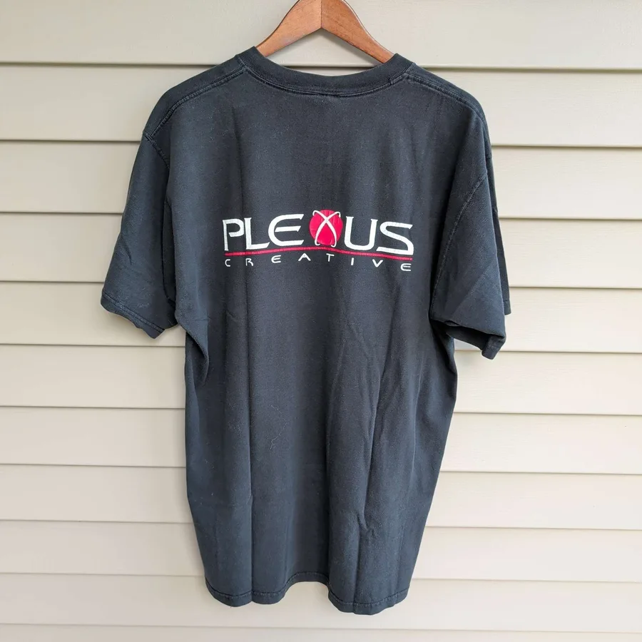 Plexus Creative T-Shirt Mens XL Black Vintage Tech Graphic Tee