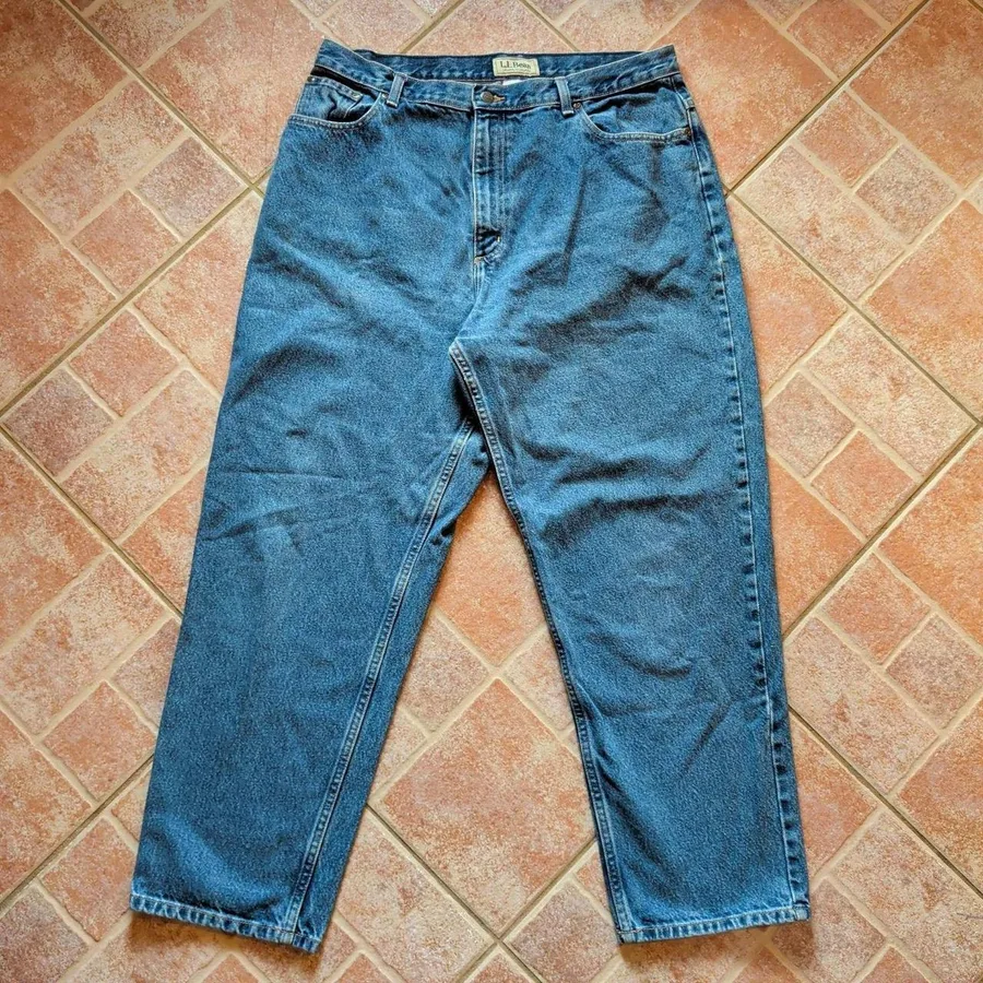L.L. Bean Relaxed Fit Jeans Men's 18 Reg Blue Medium Wash Cotton